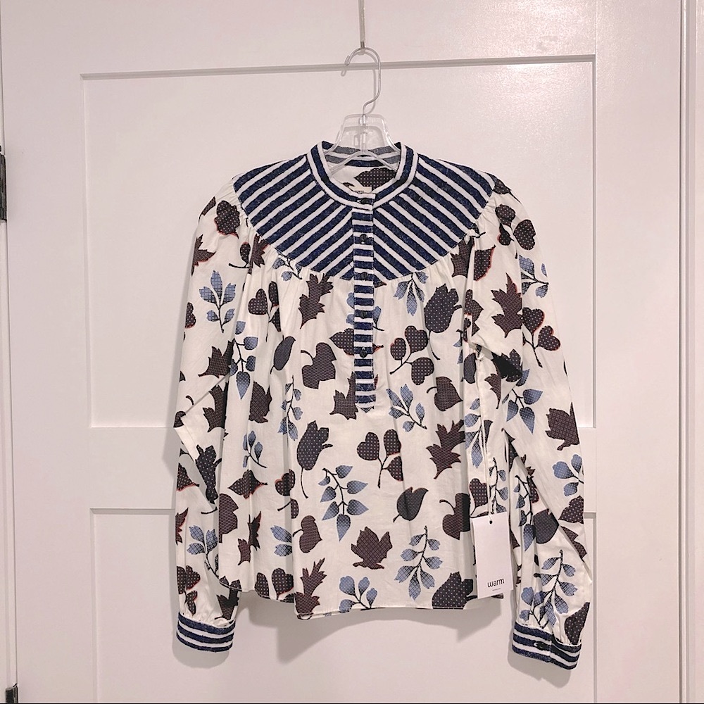 Warm NWT Xs  button down blouse